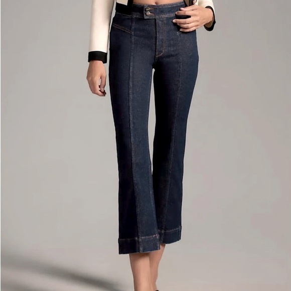 NWT Anthropoligie Pilcro Nyhavn Mid-Rise Cropped Jeans, 29